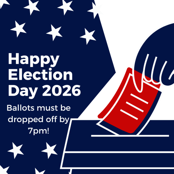 blue and red illustrative election day instagram post